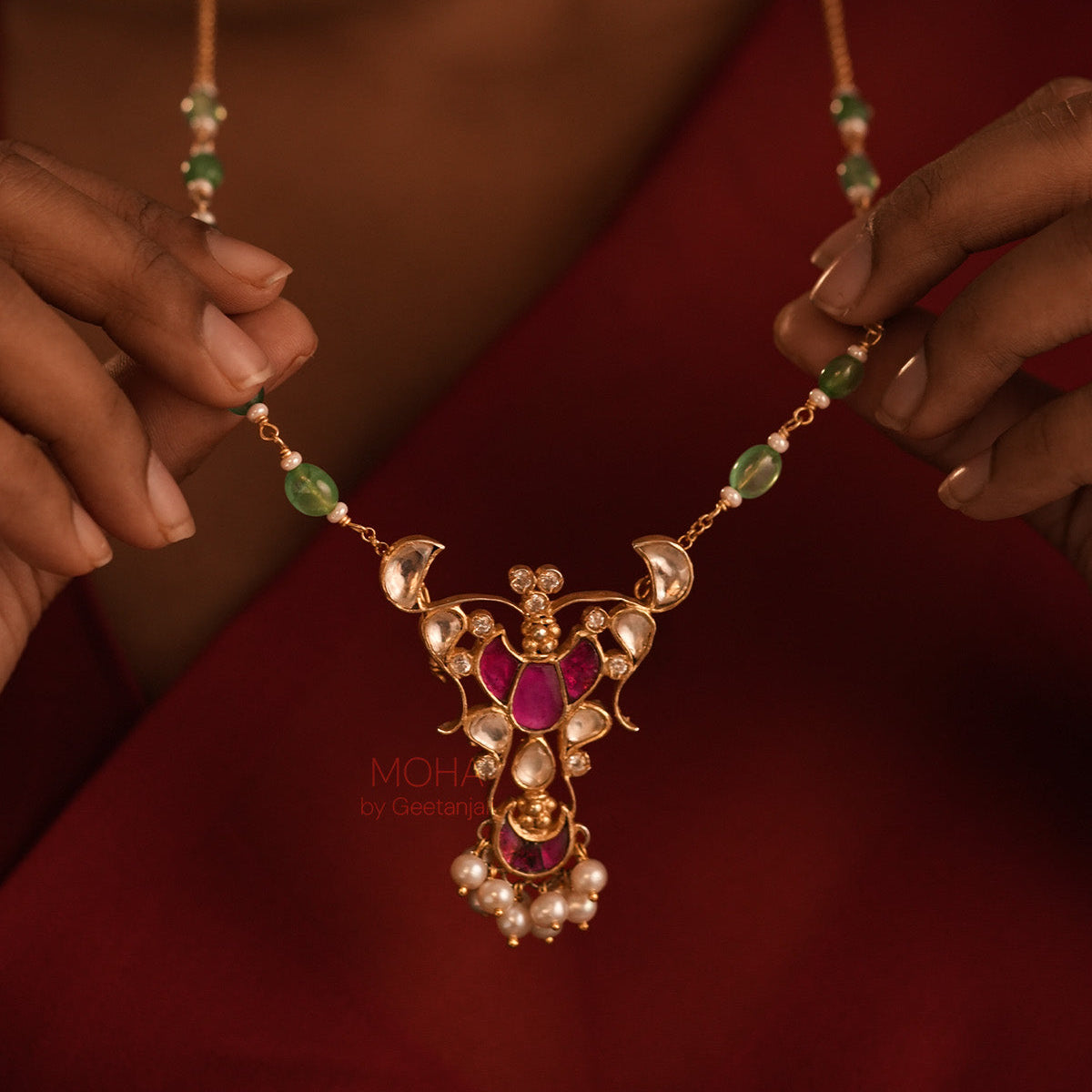 Navira Silver Pendant with Chain by MOHA