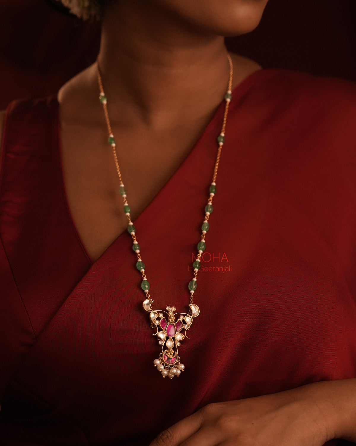 Navira Silver Pendant with Chain by MOHA
