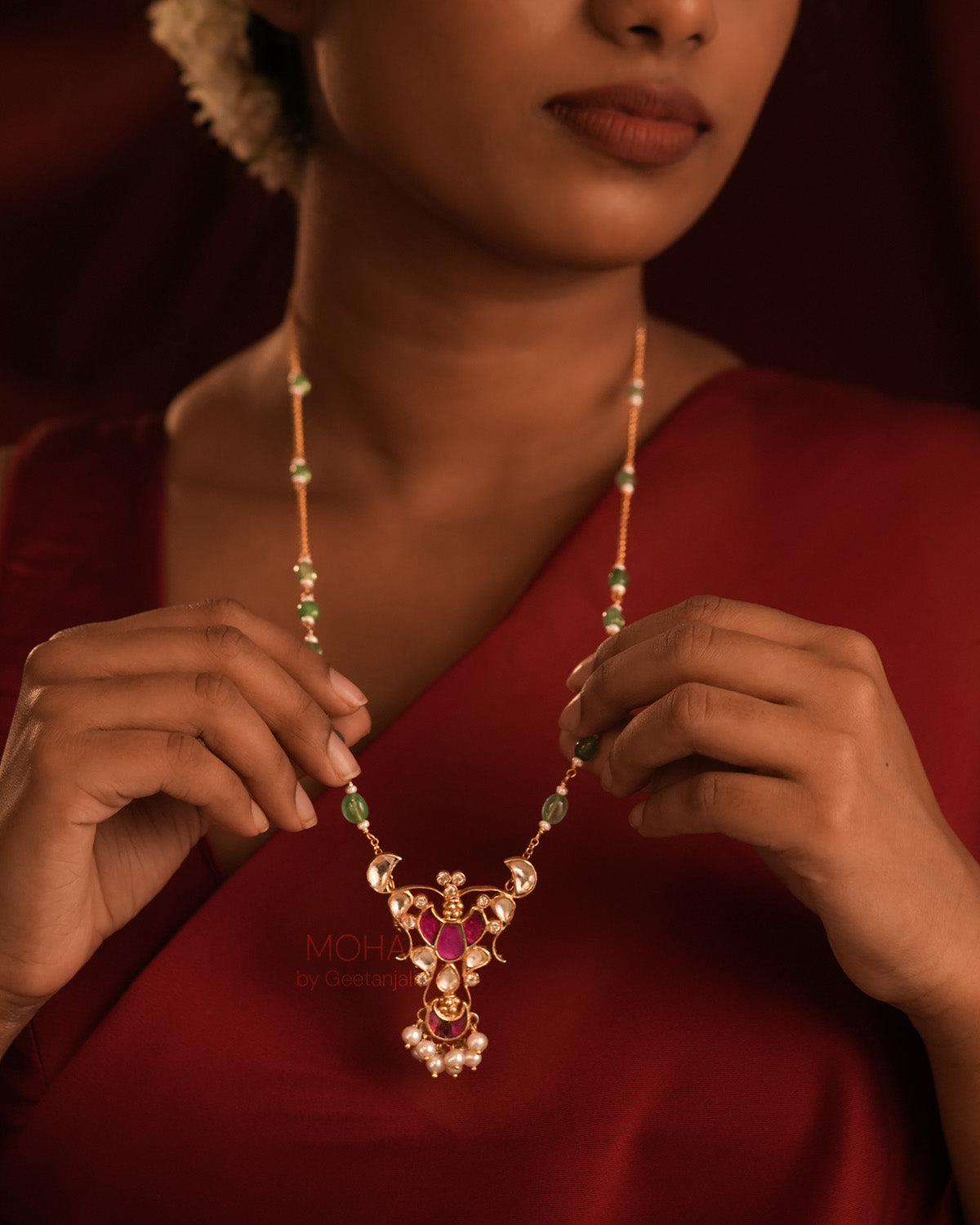 Navira Silver Pendant with Chain by MOHA