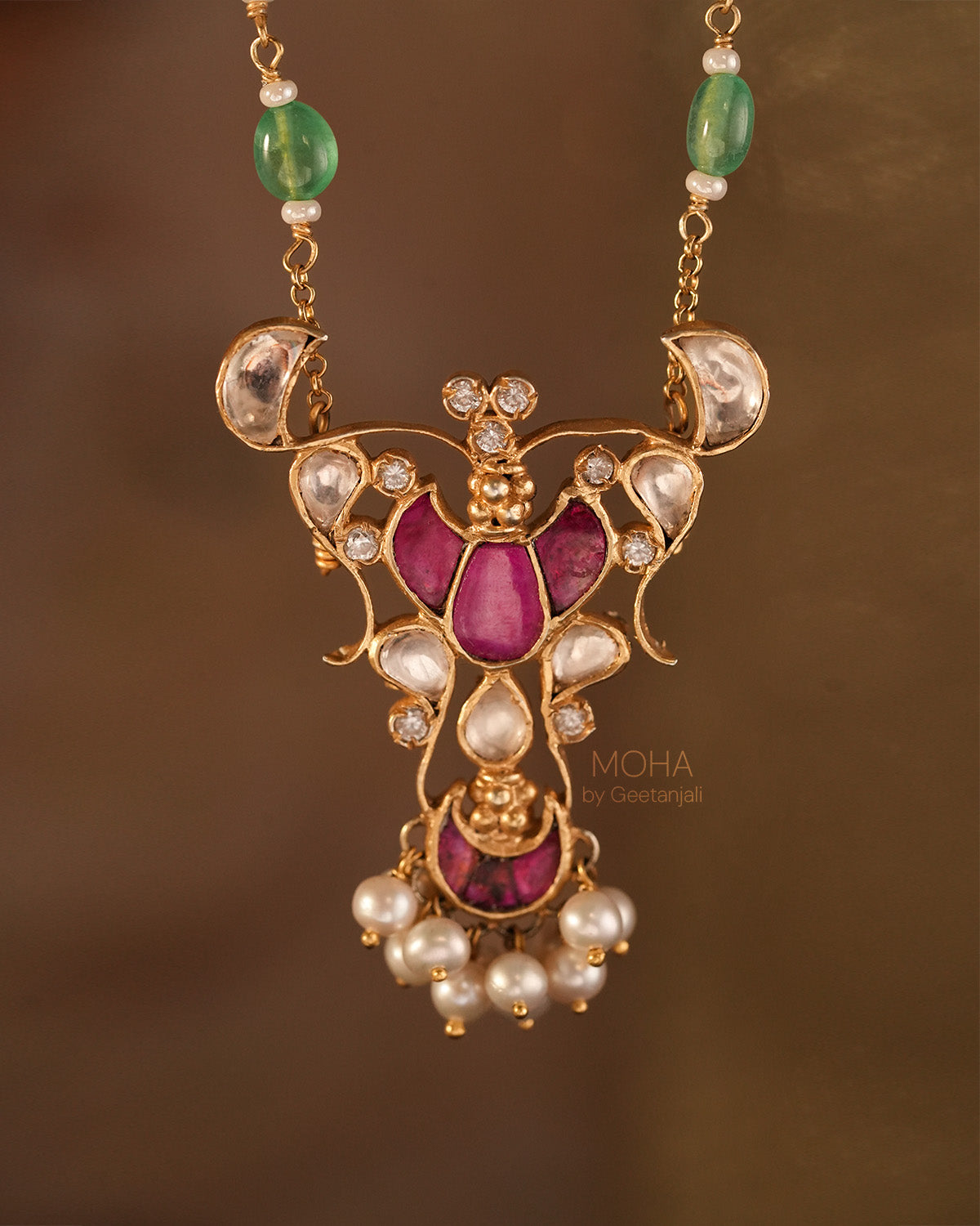 Navira Silver Pendant with Chain by MOHA