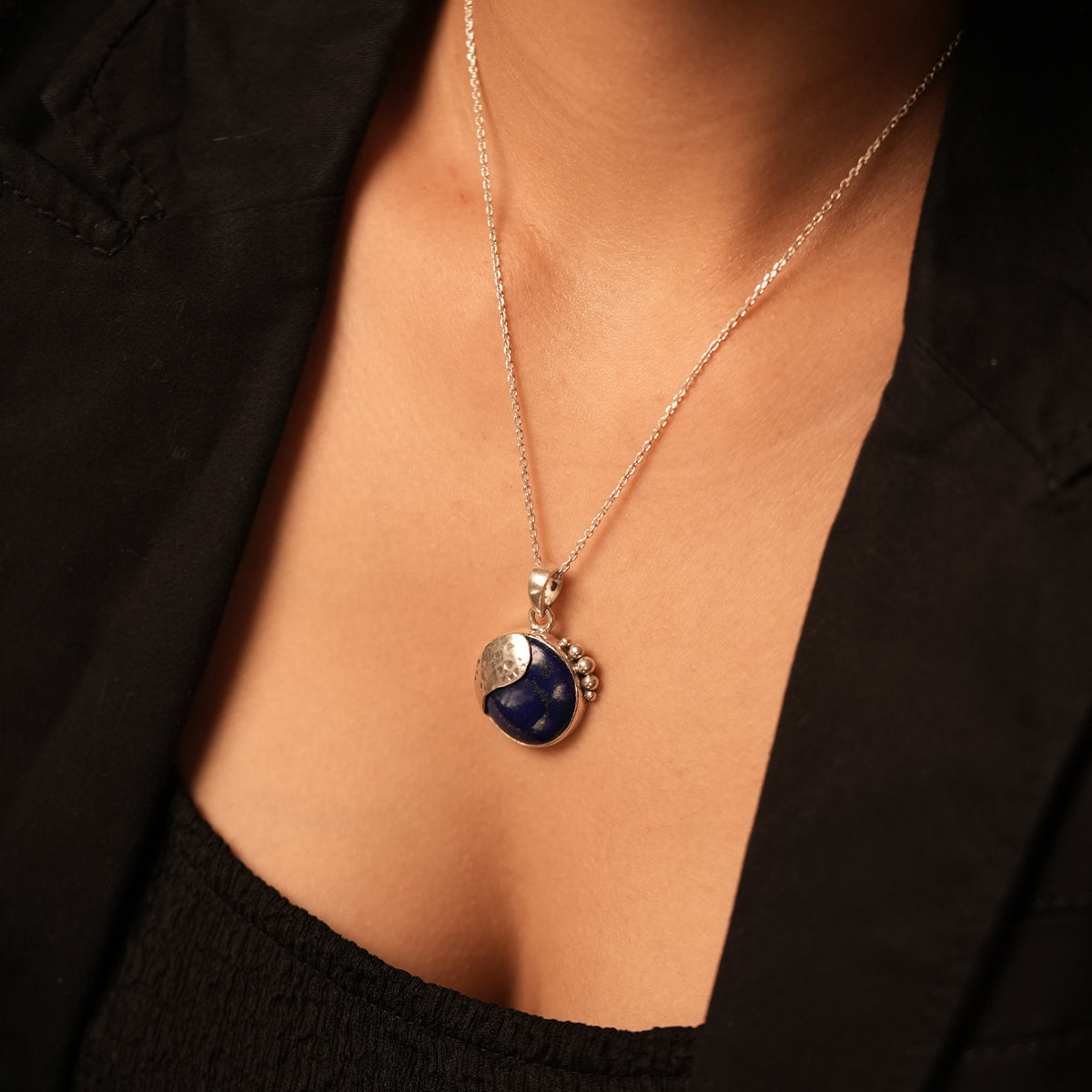 Neel Silver Pendant with Chain by MOHA