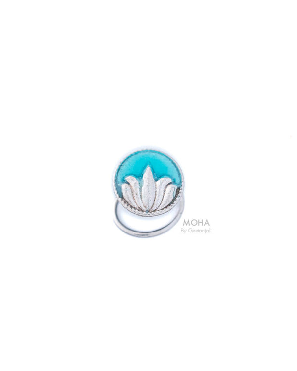 Neel Kamal Silver Nosepin by MOHA