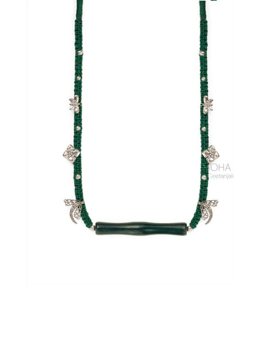 Neela Lapis Lazuli Silver Coin Necklace by Moha