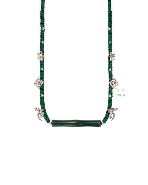 Neela Lapis Lazuli Silver Coin Necklace by Moha