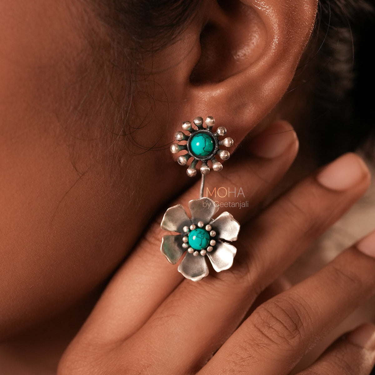 Neelima Silver Earrings by MOHA