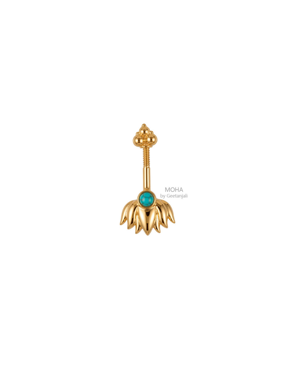 Nilofer Silver Bugadi (Gold Plated) by MOHA