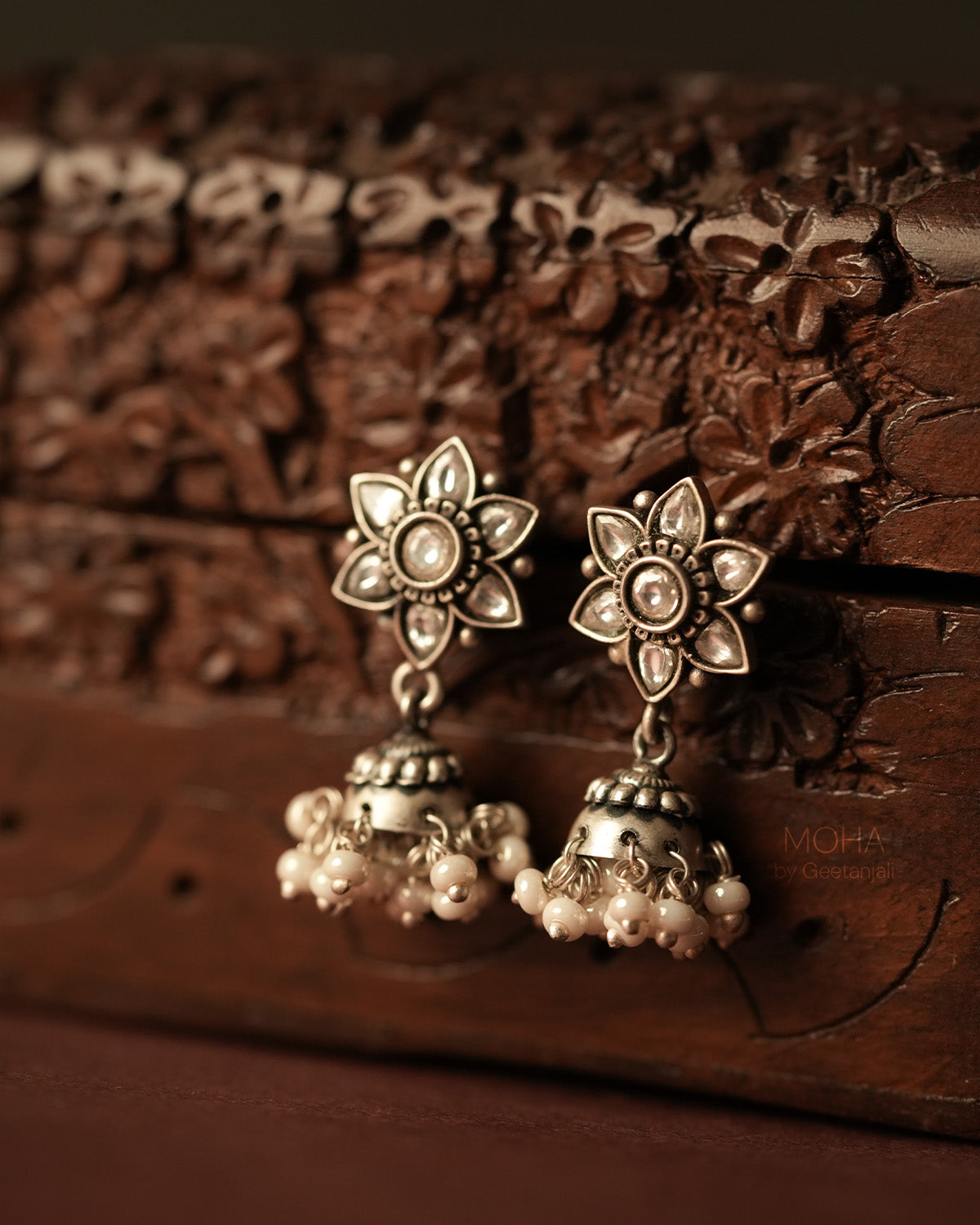Shobha Silver Earrings by MOHA