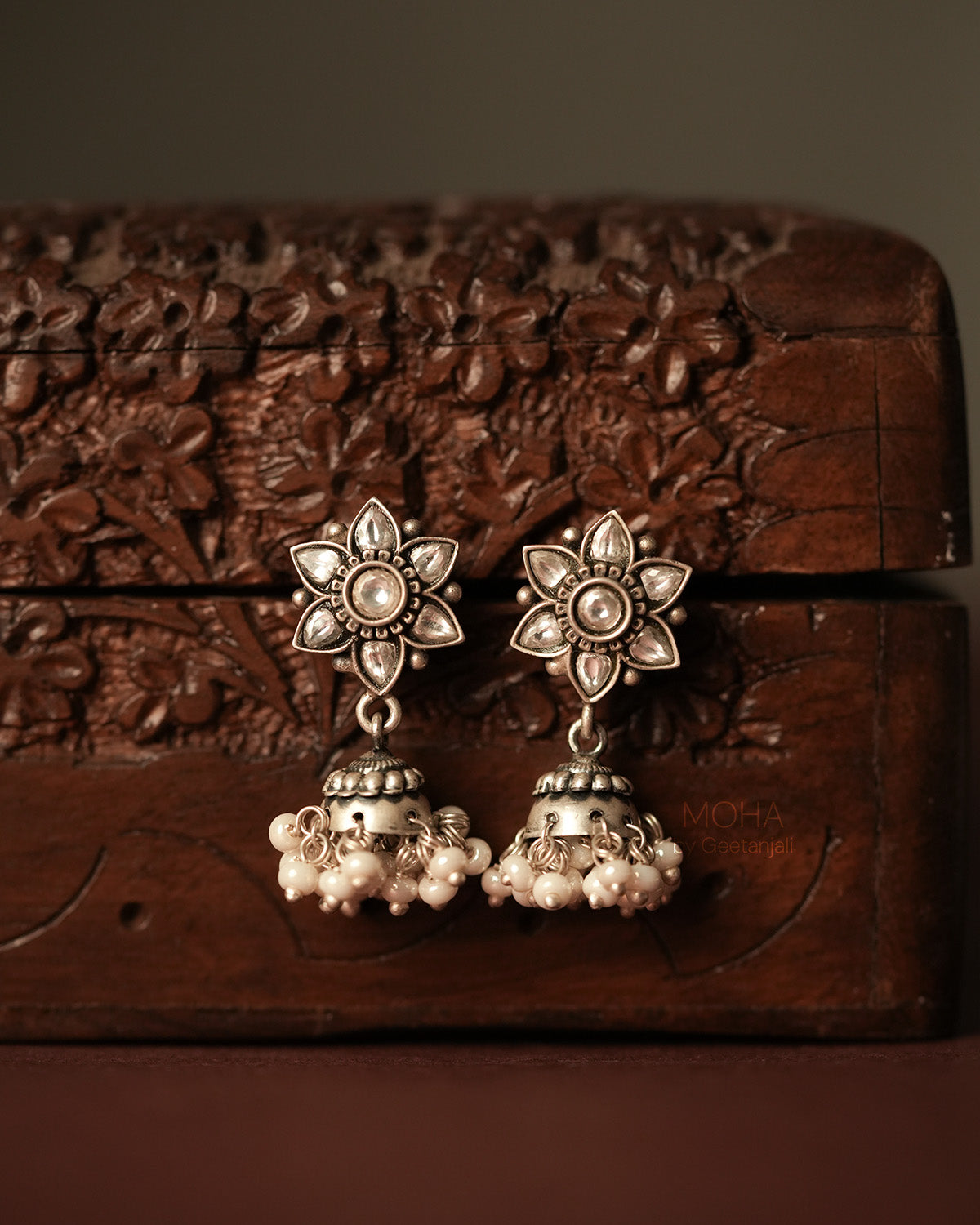 Shobha Silver Earrings by MOHA