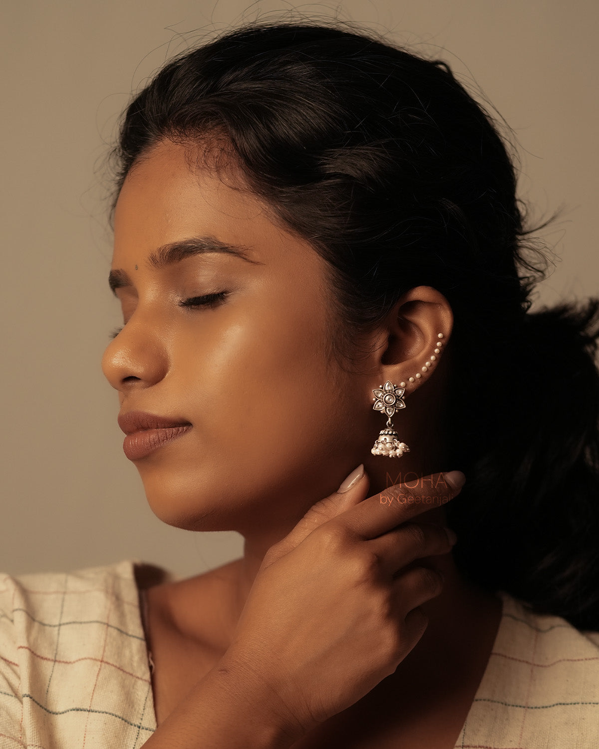 Shobha Silver Earrings by MOHA