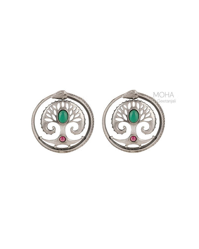 Oroboros Silver Earrings by MOHA