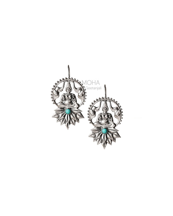 Padmalakshmi Silver Earrings/Bugadi by MOHA
