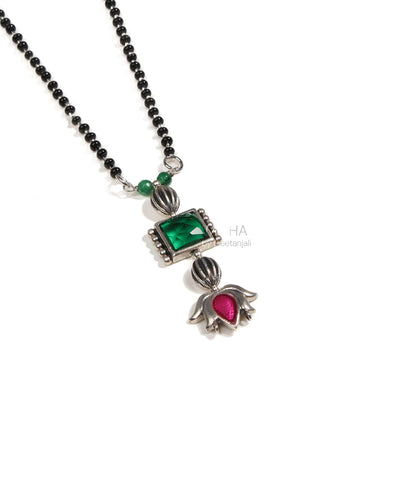 Padmini Silver Mangalsutra by MOHA