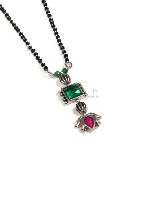 Padmini Silver Mangalsutra by MOHA