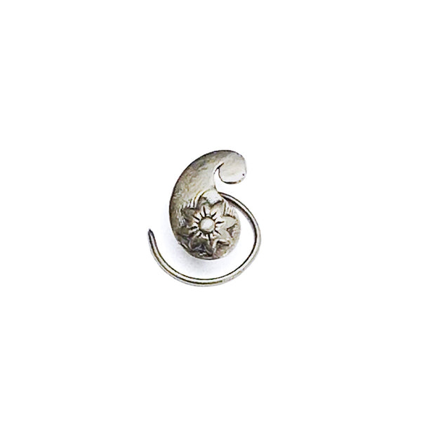 Paisley silver Nose pin by MOHA