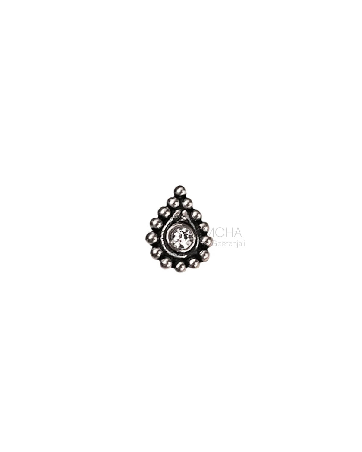 Panna Silver Nosepin with stone by MOHA