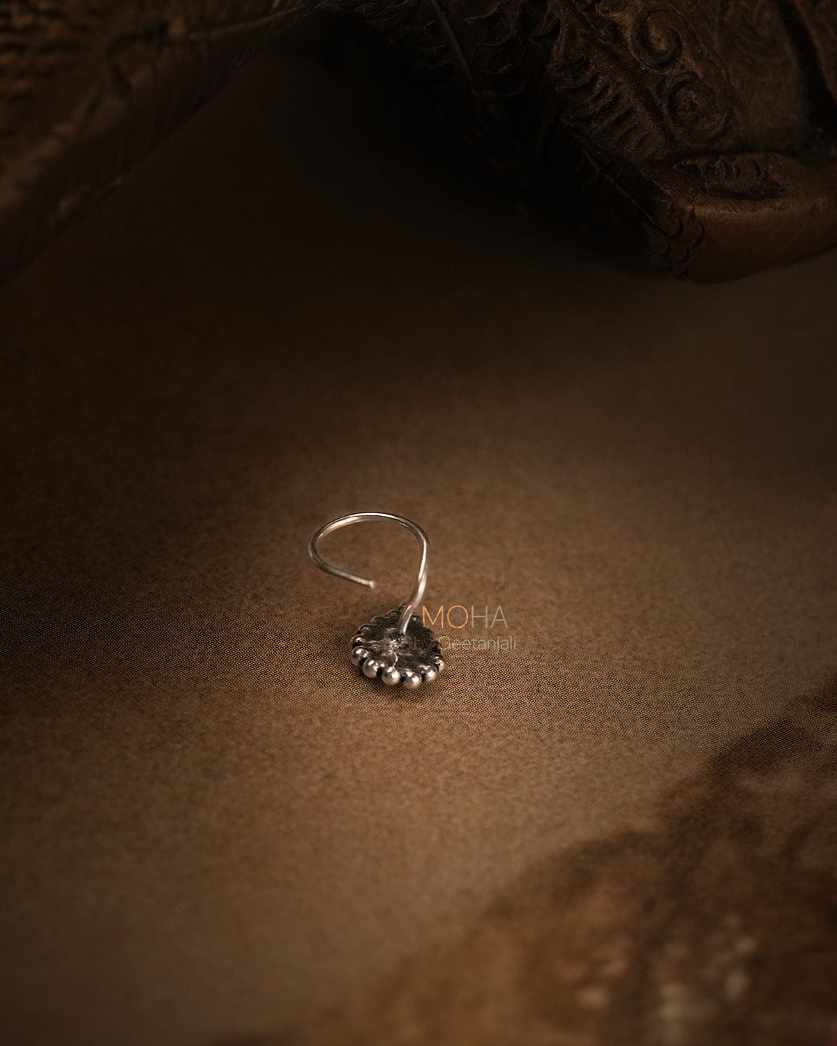 Panna Silver Nosepin with stone by MOHA