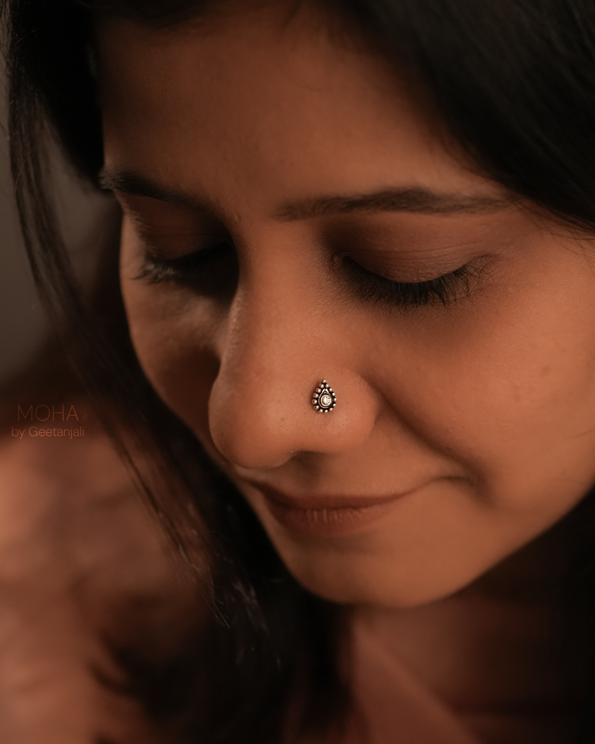 Panna Silver Nosepin with stone by MOHA