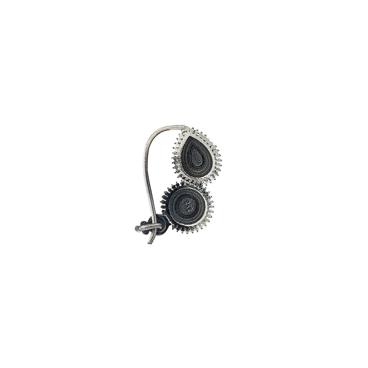 peshwa silver nath black pierced left by moha