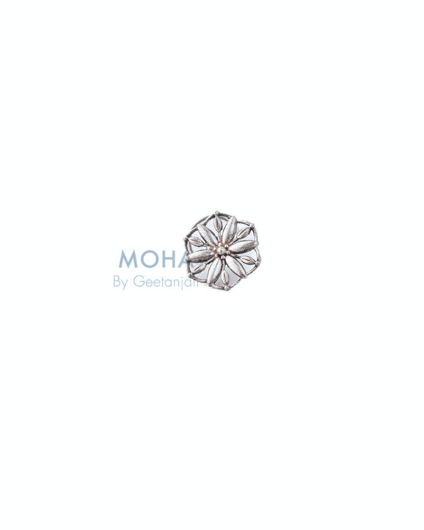 Phool Chakra Silver Nosepin by MOHA