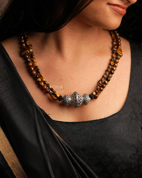 Phul Bhungri Silver Necklace by MOHA