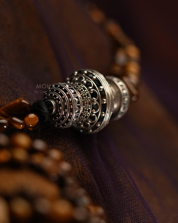 Phul Bhungri Silver Necklace by MOHA