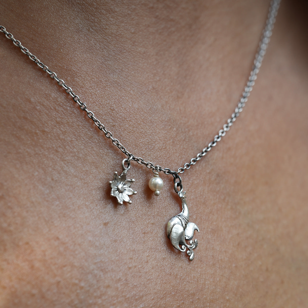 pihu charms silver necklace by moha