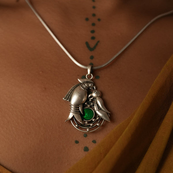 Prem Silver Pendant by Moha (Only Pendant)