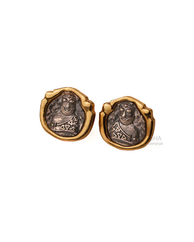 Priest King Silver Stud Earrings by MOHA