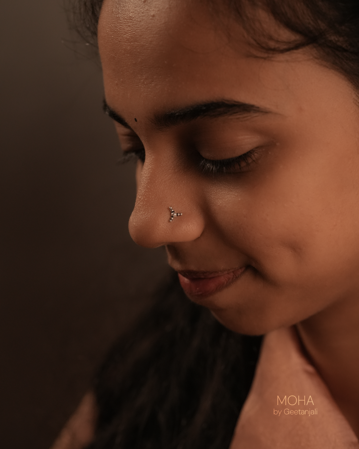 Rachna Silver Nosepin by MOHA