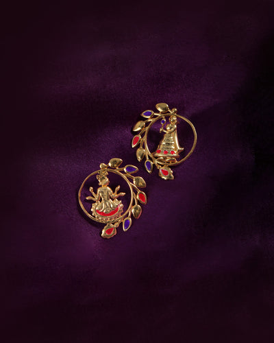 Radhe Shyam Stud Silver Earrings By Moha