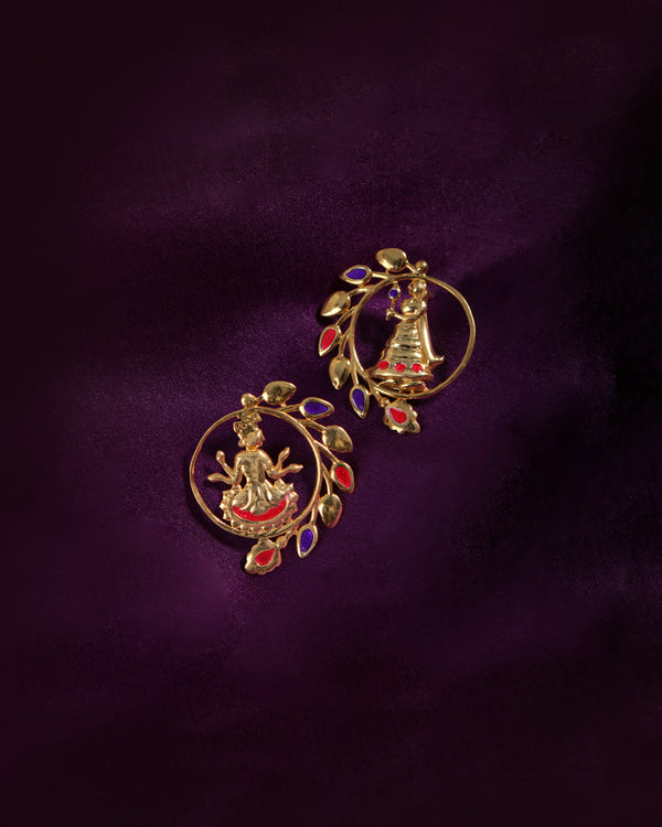 Radhe Shyam Stud Silver Earrings By Moha