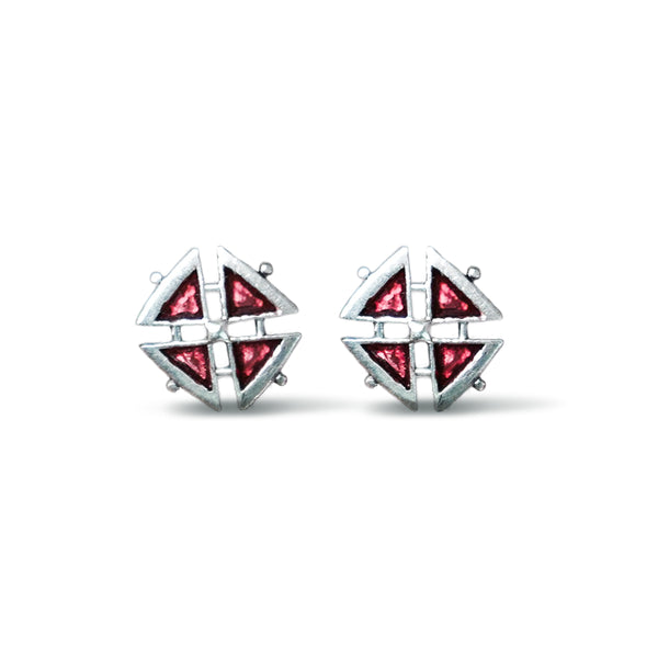 Raga Silver Stud Earrings by Moha
