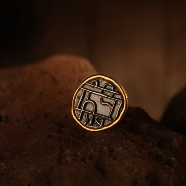 Raja Shivaji Silver Brooch Pin by MOHA