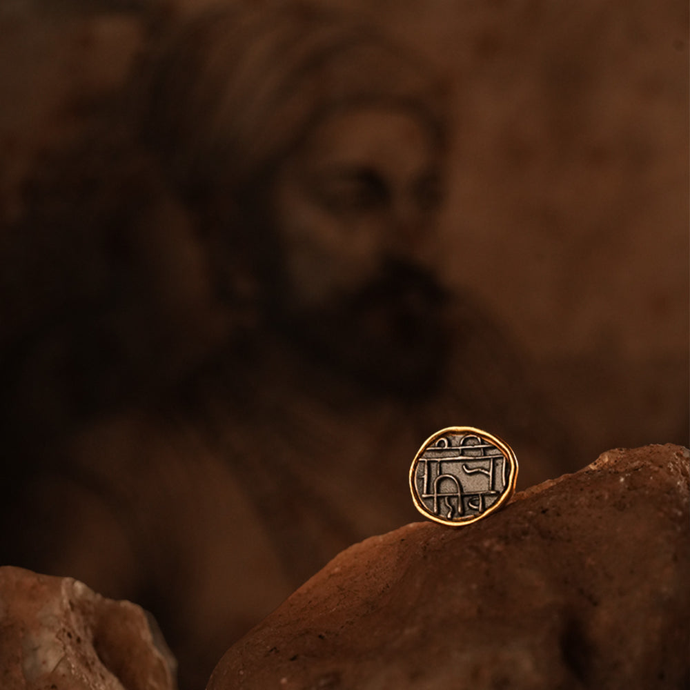 Raja Shivaji Silver Brooch Pin by MOHA