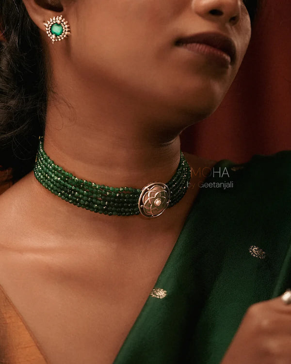 Rangeen Silver Choker by MOHA