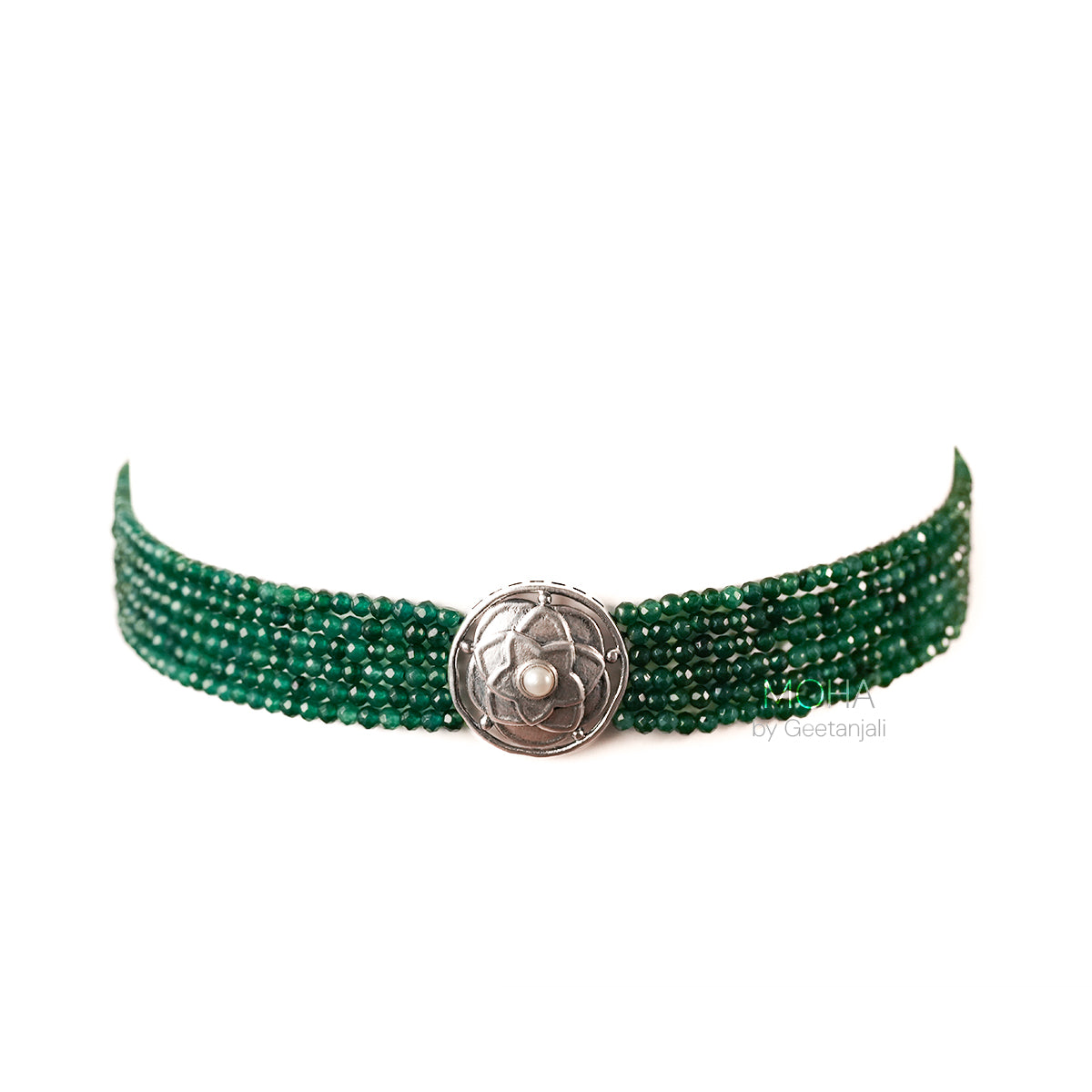 Rangeen Silver Choker by MOHA
