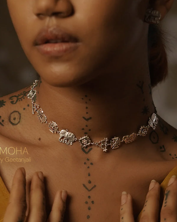 Ranthambore Silver Choker Necklace by MOHA