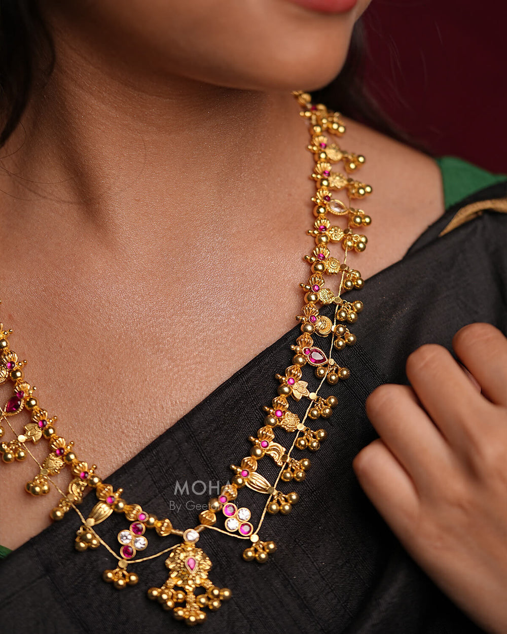 Ratna Saaj Necklace Gold Plated by MOHA