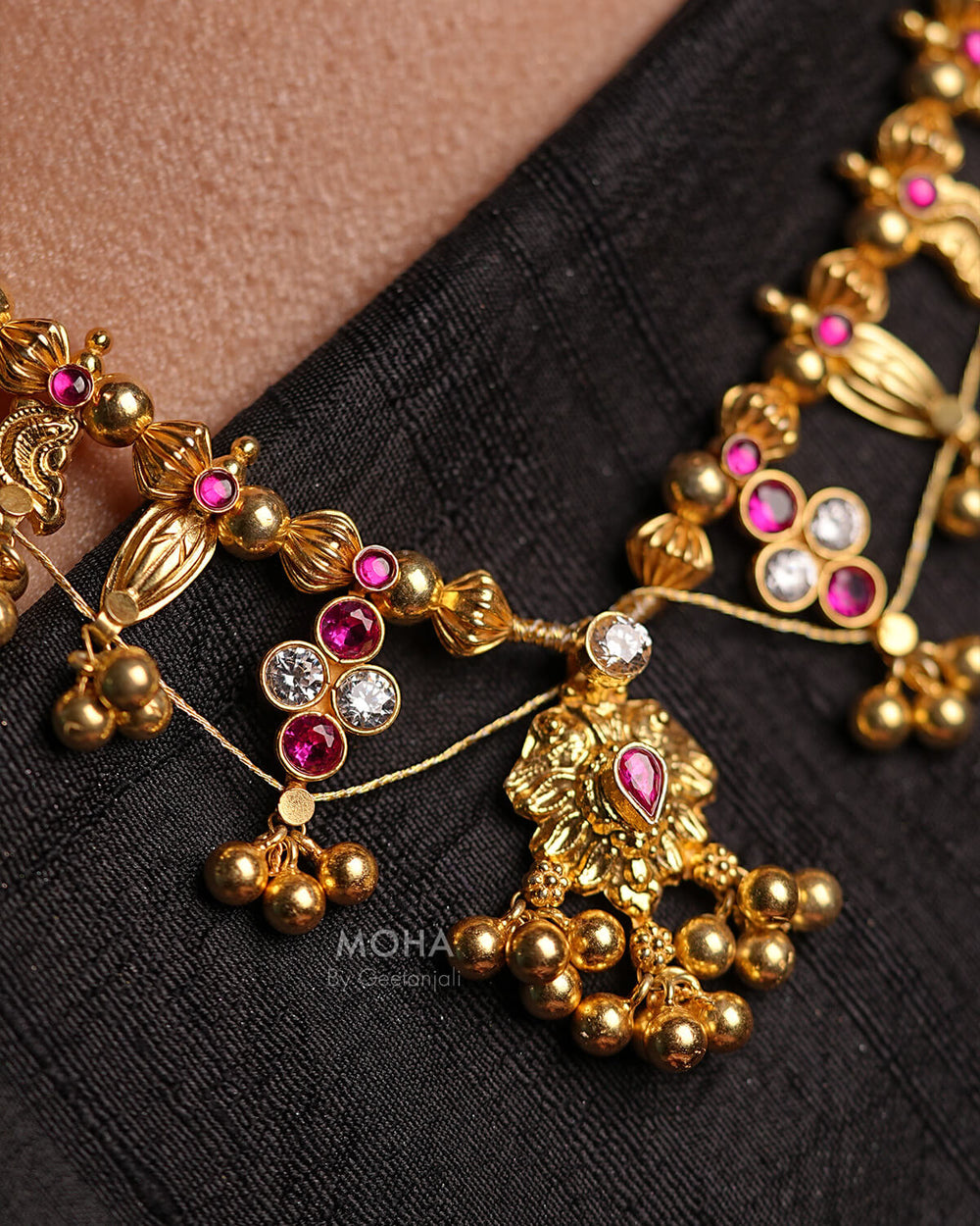 Ratna Saaj Necklace Gold Plated by MOHA