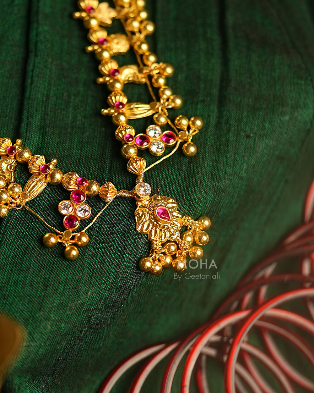 Ratna Saaj Necklace Gold Plated by MOHA