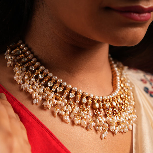 Rudrani Pearl Necklace by MOHA (Big)