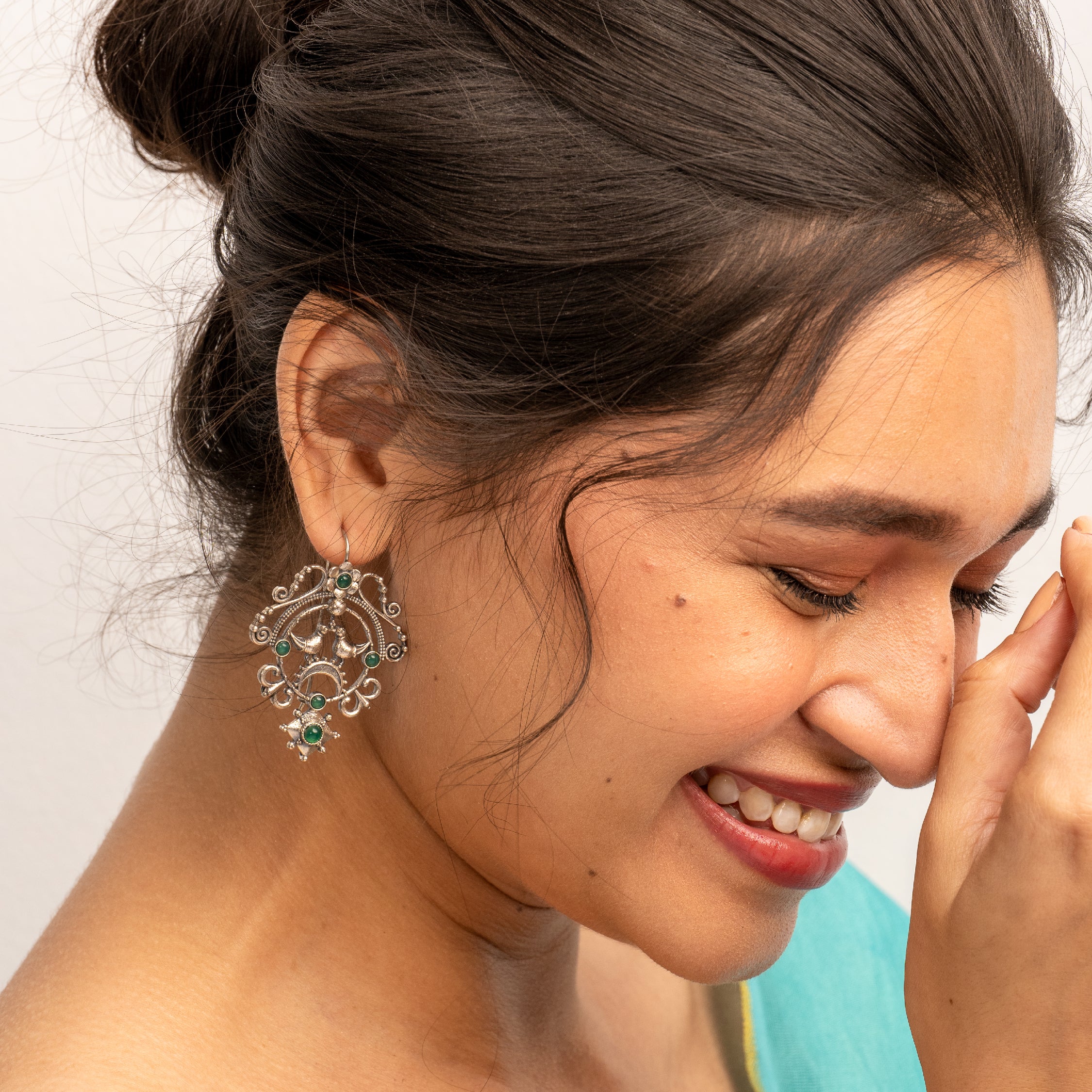 sarika silver earrings by moha