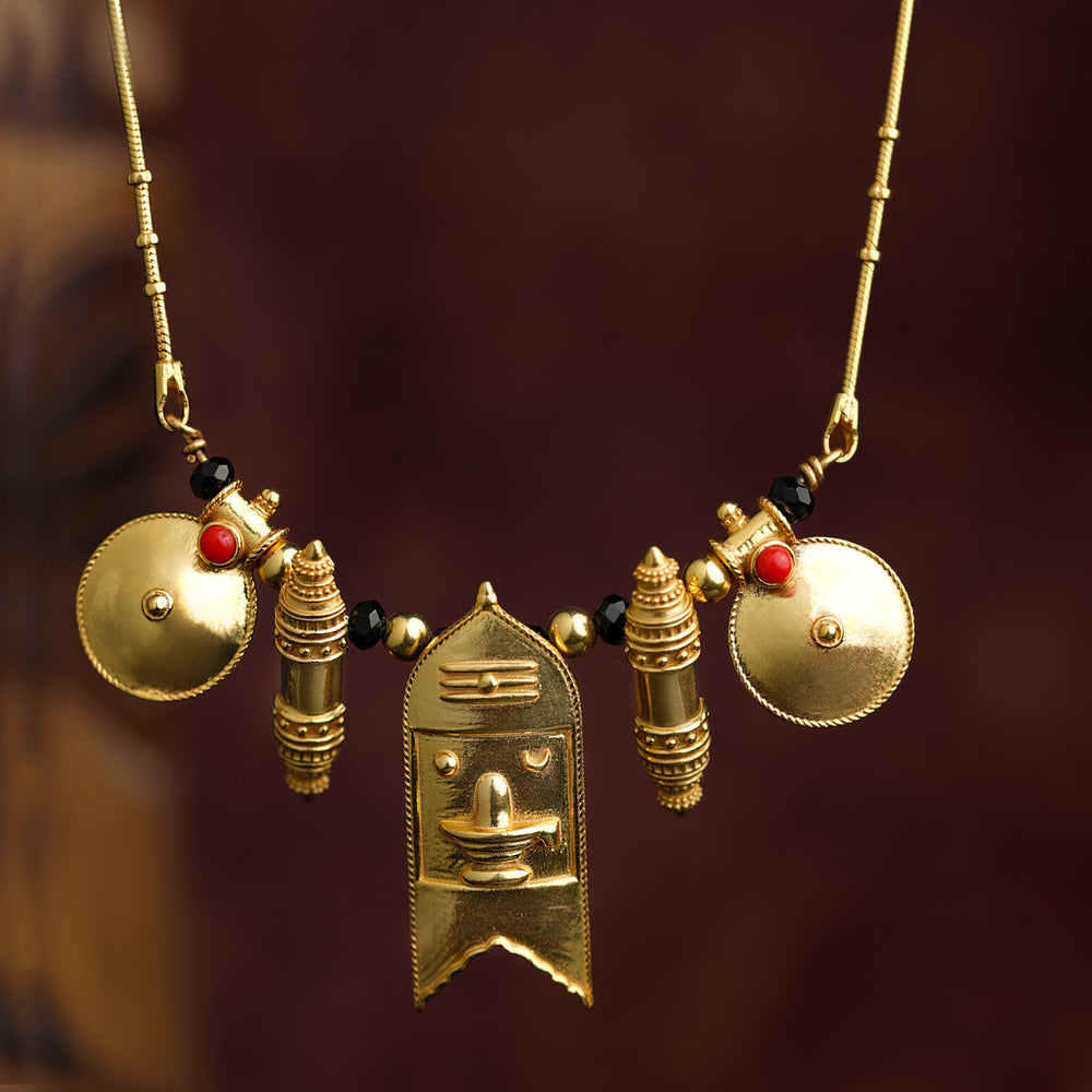 shakti silver taali chain gold plated by moha