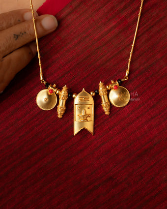 Shakti Silver Taali Chain [Gold Plated] by MOHA