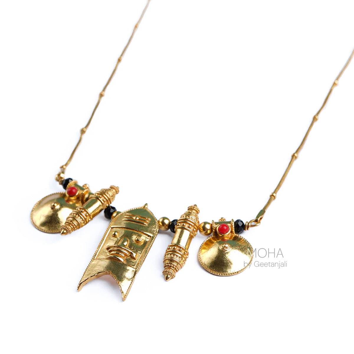 Shakti Silver Taali Chain [Gold Plated] by MOHA