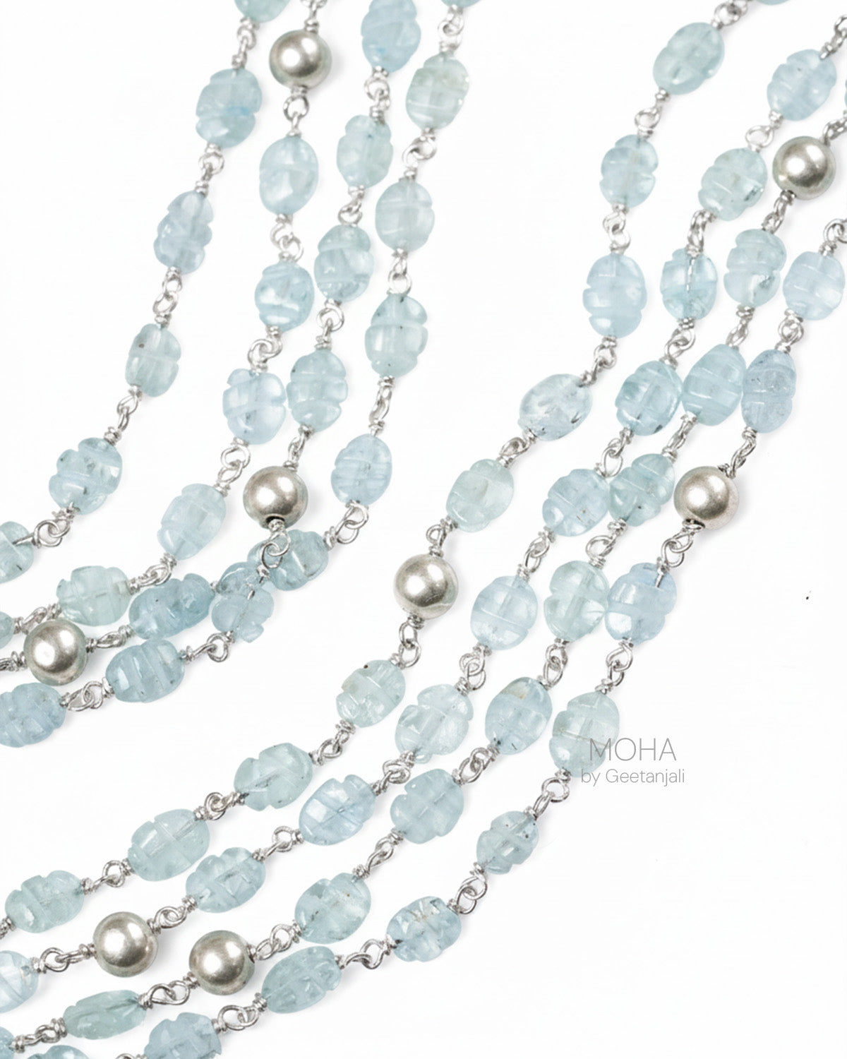 Shankh Chakra Silver Necklace by MOHA