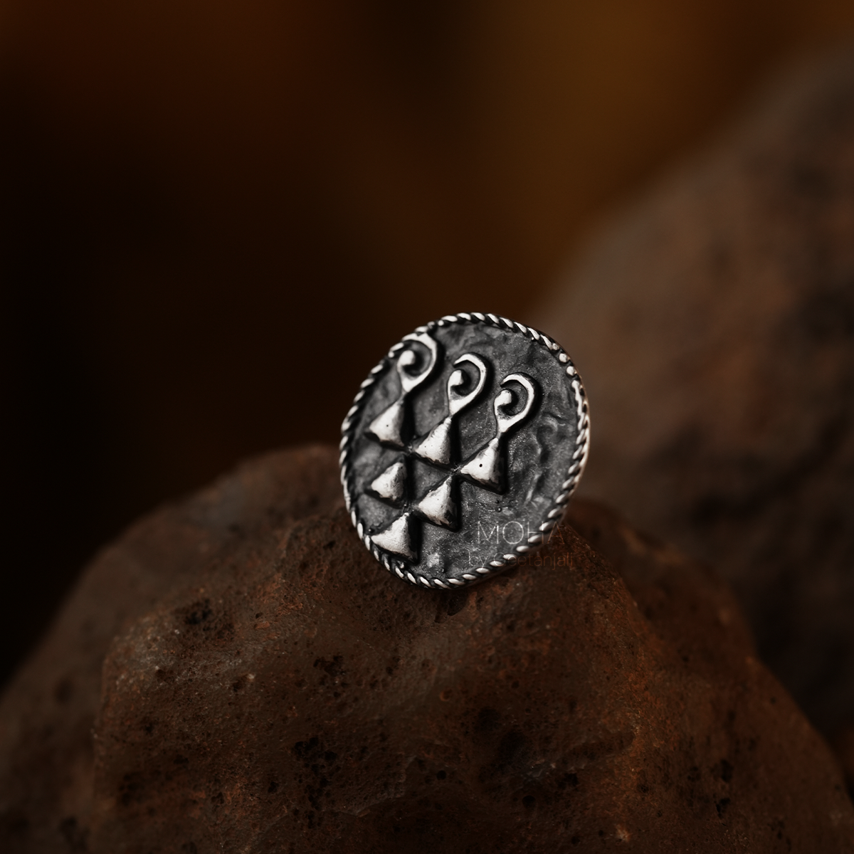 Sharada Silver Brooch pin by MOHA