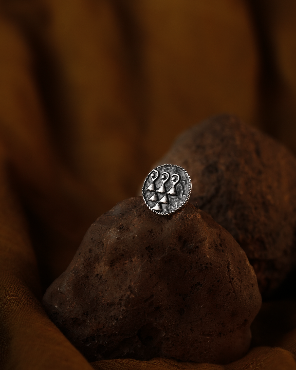 Sharada Silver Brooch pin by MOHA