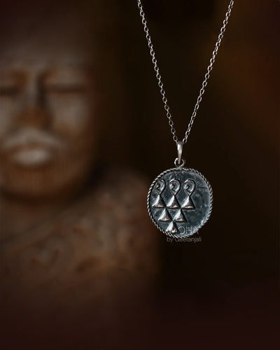 Sharada Silver Pendant Chain by MOHA