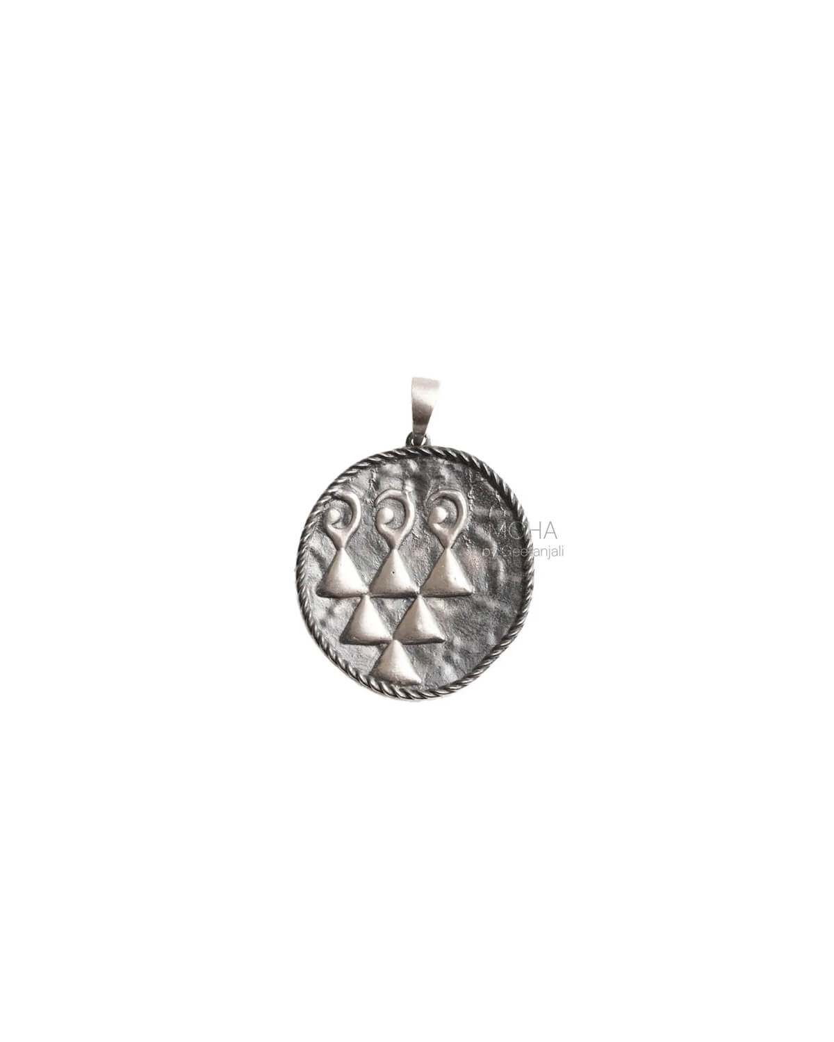 Sharada Silver Pendant by Moha (Only Pendant)